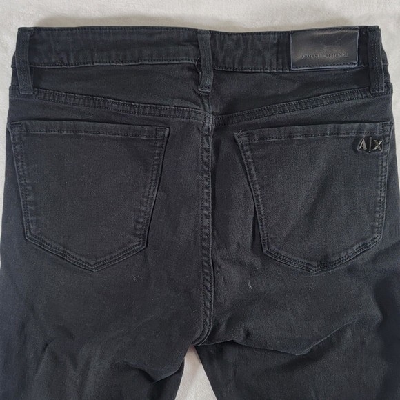 ARMANI EXCHANGE Women's Jeans Size 29 Black Super Skinny Mid-Rise Stretch Denim - Picture 7 of 16